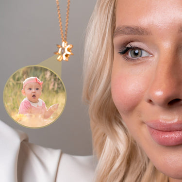 Sun Photo Necklace - Personalised Necklace - Customised Necklace Necklace Brother & Sisters